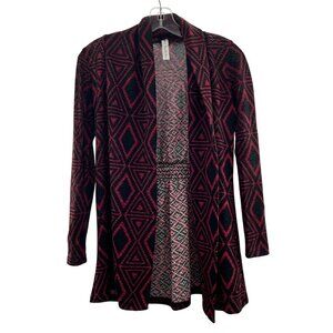 Vanilla Bay Women's Open Front Multicolor Print Cardigan Size Medium